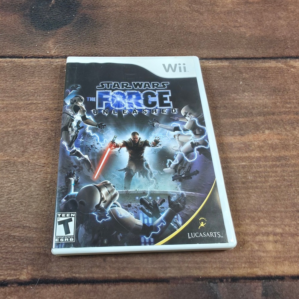 Nintendo Star Wars The Force Unleashed Wii One Size White Excellent CIB Action